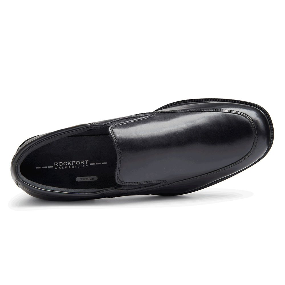 Rockport Mens Lead the Pack Waterproof - Slip-On Black - VJI873064